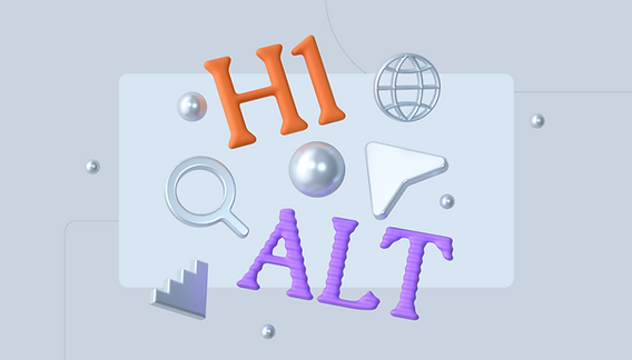 3D icons for H1 headings, alt text, search and links, the building blocks of on-page SEO