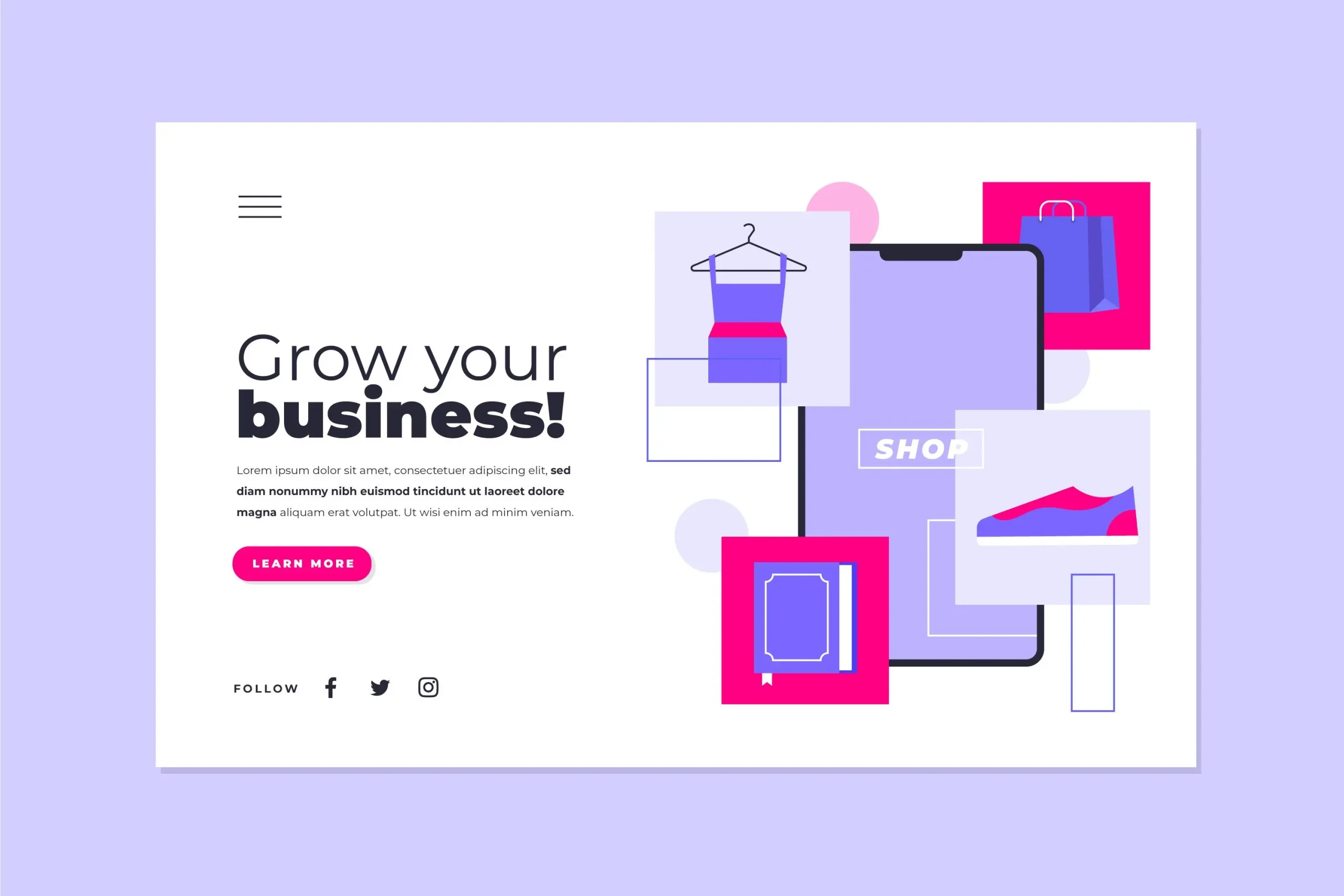 Product landing page