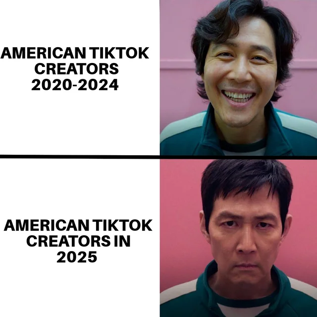 Meme about the TikTok ban hitting hard
